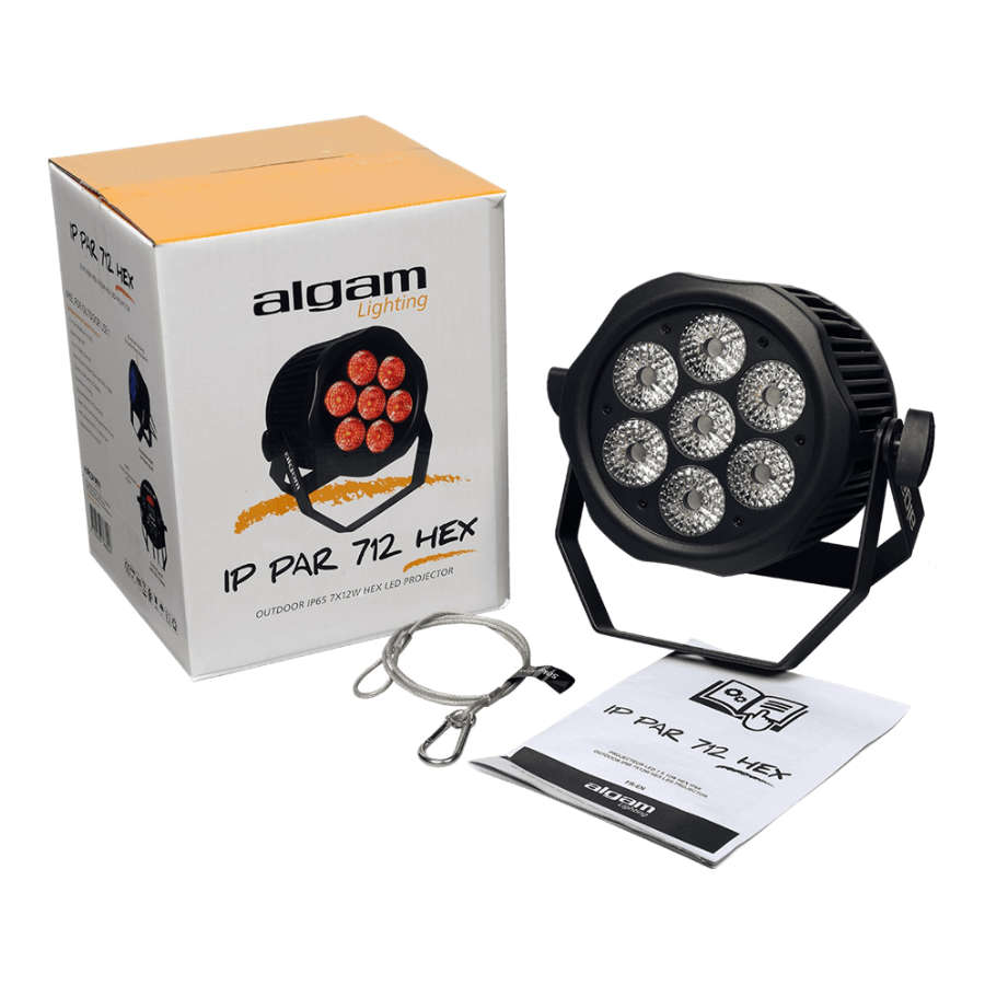 ALGAM LIGHTING IP-PAR-712-HEX Proiettore Par LED per Esterni DMX