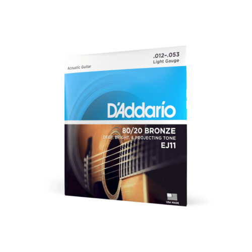 D'ADDARIO EJ11 80/20 BRONZE WOUND LIGHT - 12/53