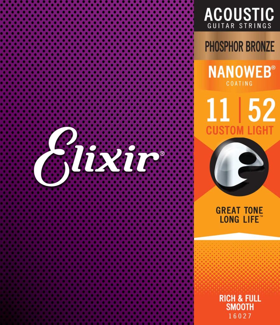 ELIXIR 16027 Nanoweb Custom Light Acoustic Phosphor Bronze