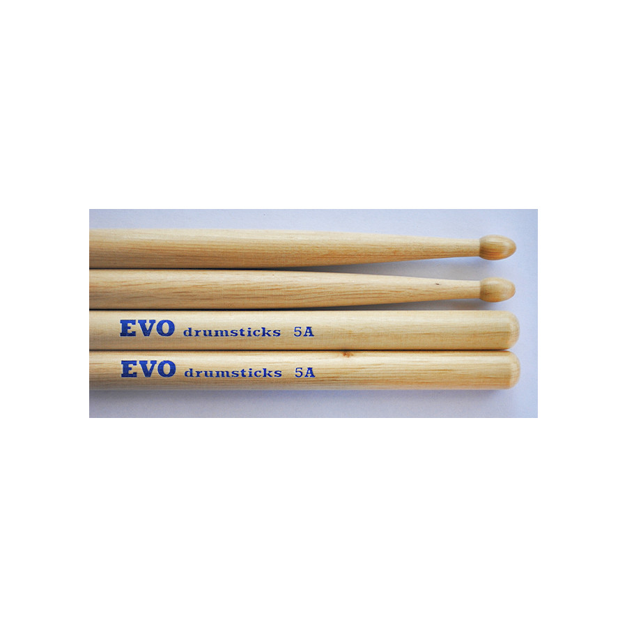 EVO DRUMSTICKS 5A BACCHETTE IN CARPINO FINITURA CERATA