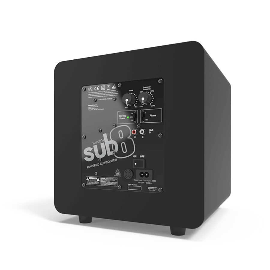 KANTO SUB8 SUBWOOFER ATTIVO NERO