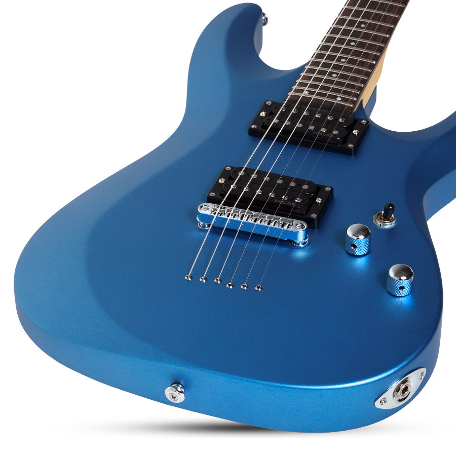 SCHECTER C-6 DELUXE SATIN METALLIC LIGHT BLUE