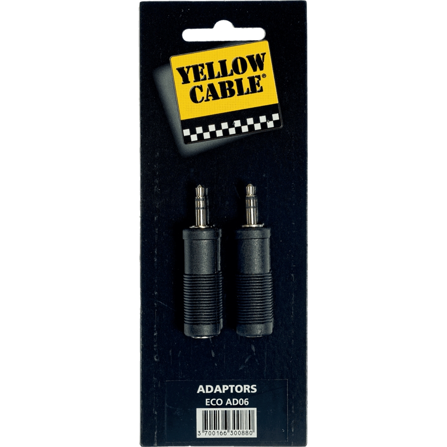 YELLOW CABLE AD06 Adattatore Mini Jack TRS Maschio/Jack TRS Femmina 2 Pcs