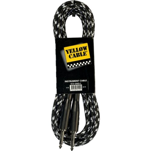 YELLOW CABLE G66DG Cavo Strumento Jack Mono/Jack Mono Molded Grey/Black 1