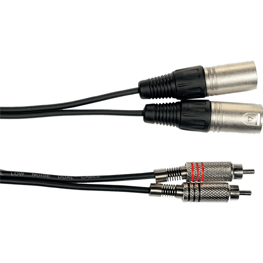 YELLOW CABLE K09-3 Cavo Segnale 2x RCA maschio/2x XLR Maschio 3 m