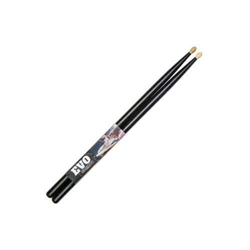 EVO DRUMSTICKS 5A  LB BACCHETTE IN HICKORY FINITURA LACCATA NERA