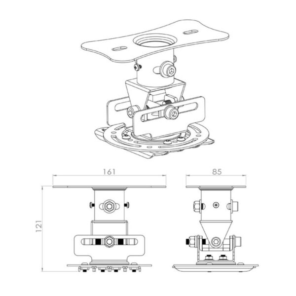 ABTUS AV-819 SUPORTO VIDEOPROIETTORE DA SOFFITTO