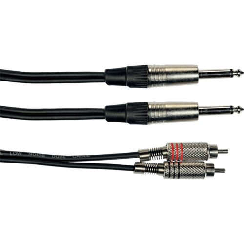 YELLOW CABLE K03-3 Cavo Segnale Stereo 2x RCA maschio/2x Jack TS (Mono) 3